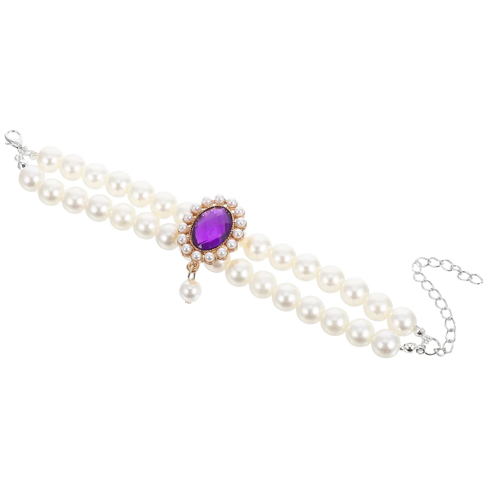 Double Layer Pearl Pet Necklace Adjustable Small Dog Cat Collar Decorative Charms Elegant Jewelry Puppy Accessories