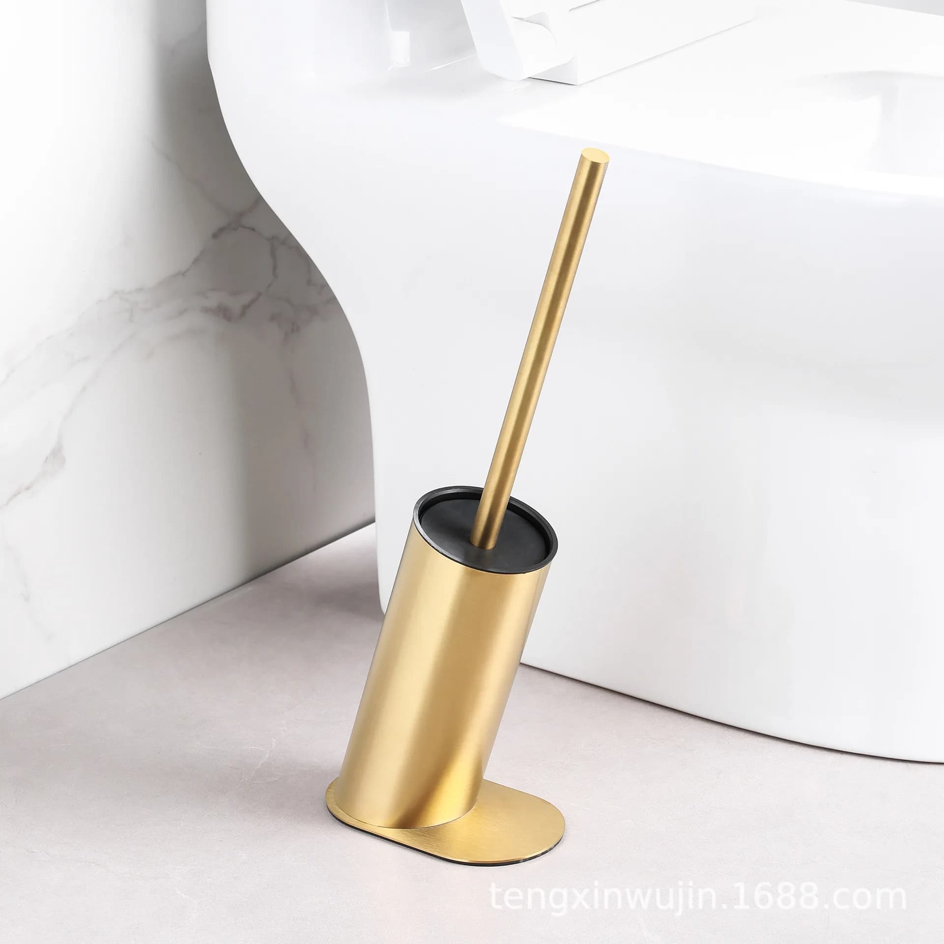 Scopino per WC obliquo dal pavimento al soffitto Scopino per pulizia WC in acciaio inossidabile Porta scopino per WC deodorante per bagno dell'hotel