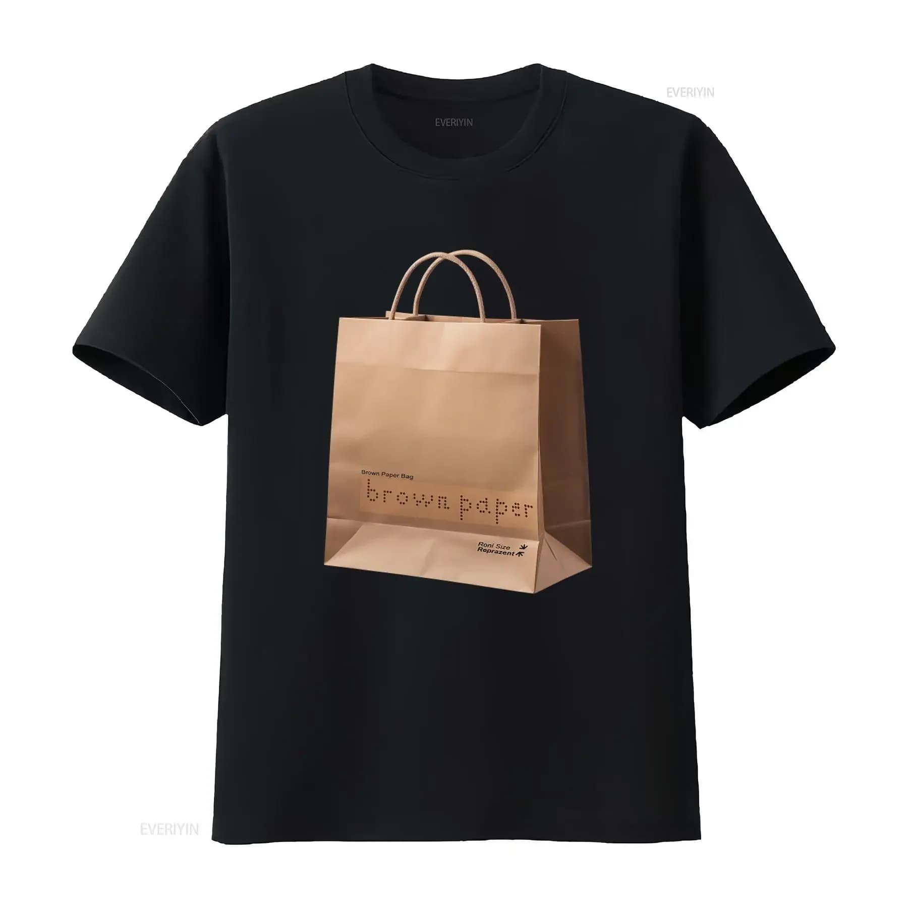 T-shirt in carta marrone con stampa unica Drum And Bass Roni taglia N Dnb Classic, perfetta per gli amanti della musica, vintage, effetto lavato, casual