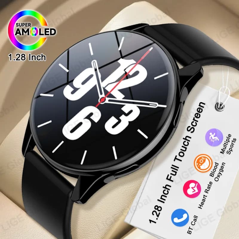 LIGE New Global Smartwatch For Android IOS Phone Wireless Call Heart Rate Blood Pressure Monitoring Message Push Men Women Watch