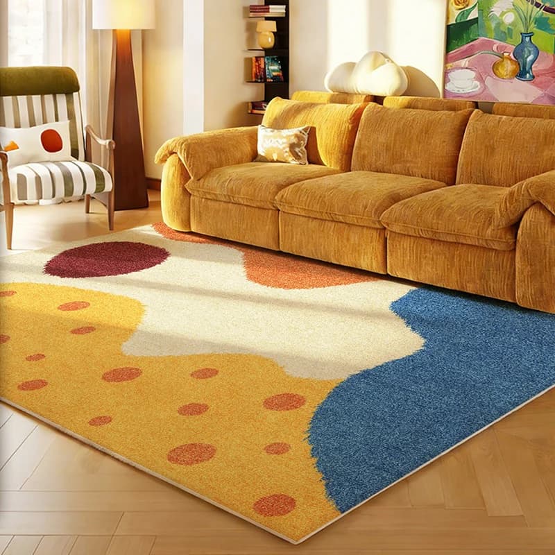 Living Room Carpet Large Size Comfortable Loop Pile Rug Stain-resistant Wear-resistant Floor Mat Modern Style Home Decor Carpets