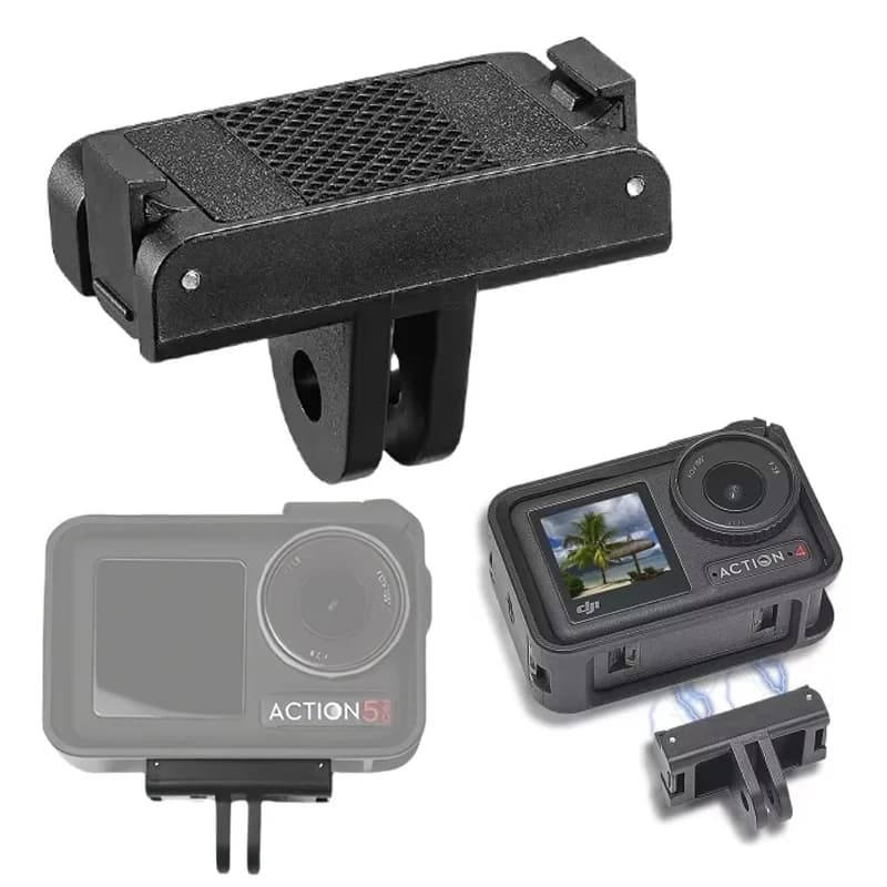 Camera Magnetic Adapter For DJI OSMO Action 5 Pro Camera Holder Quick Release Extension Mount Base For DJI Action 4 3 Accessory