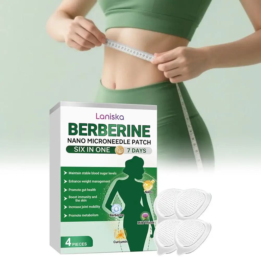 6in1 Berberine Nano Microneedle Patches Weight Control Aid Appetite Suppression Regulates Metabolic Shaping Firming Skin