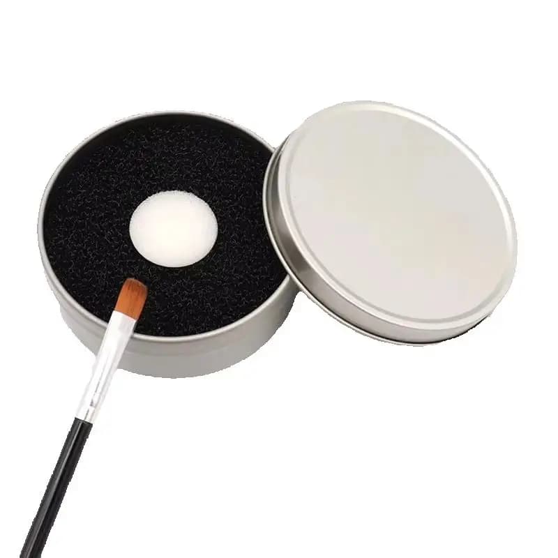 1 pcs Dry and humid cleaning box, for cosmetics, sponges and makeup brushes, quick cleaning tool