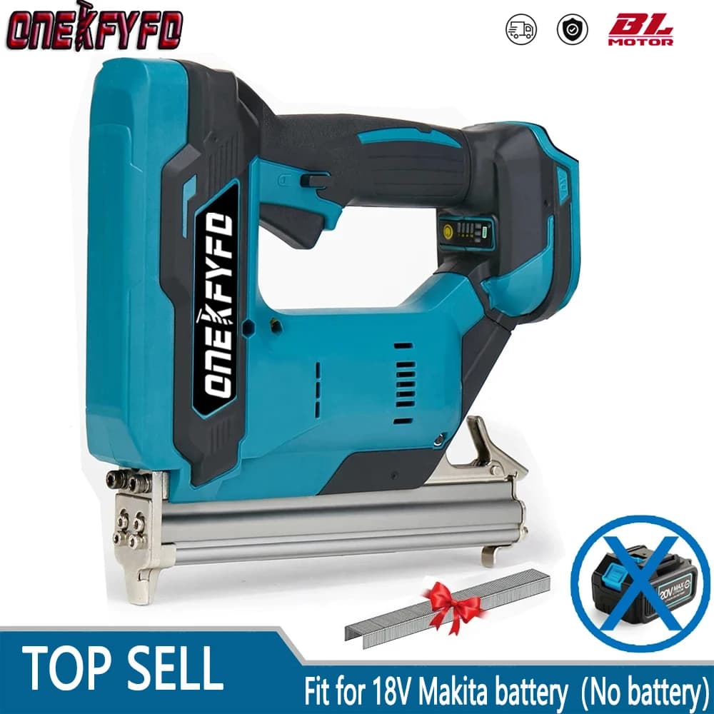 Pistola sparachiodi elettrica senza spazzole 422J U chiodatrice cucitrice a batteria chiodatrice per mobili strumento per la lavorazione del legno per Makita 18V (senza batteria)