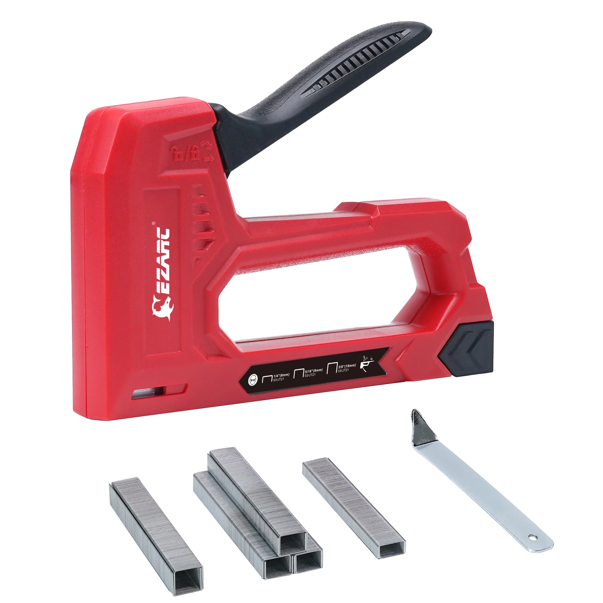 EZARC Kit pistola per cucitrice manuale per la lavorazione del legno con 1000 graffette e levapunti, cucitrice leggera e pistola sparachiodi per artigianato fai-da-te