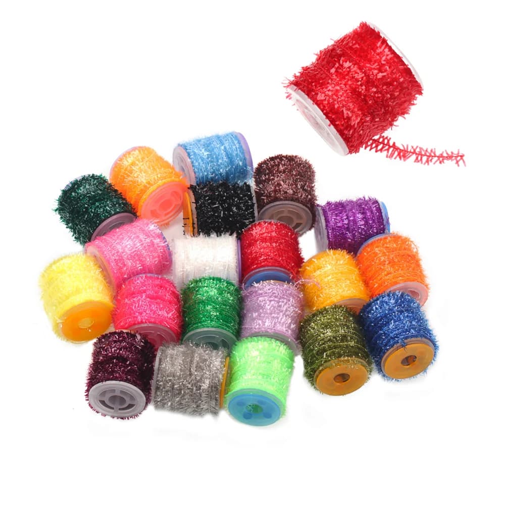 2 Chenille Ice Material Bobbins for the Construction of Artificial Mosques, for Ninfa, Streamer, Marabou, Jig, Ice Jig flies, for Sea Fishing, and for Spigola and Luccio fishing