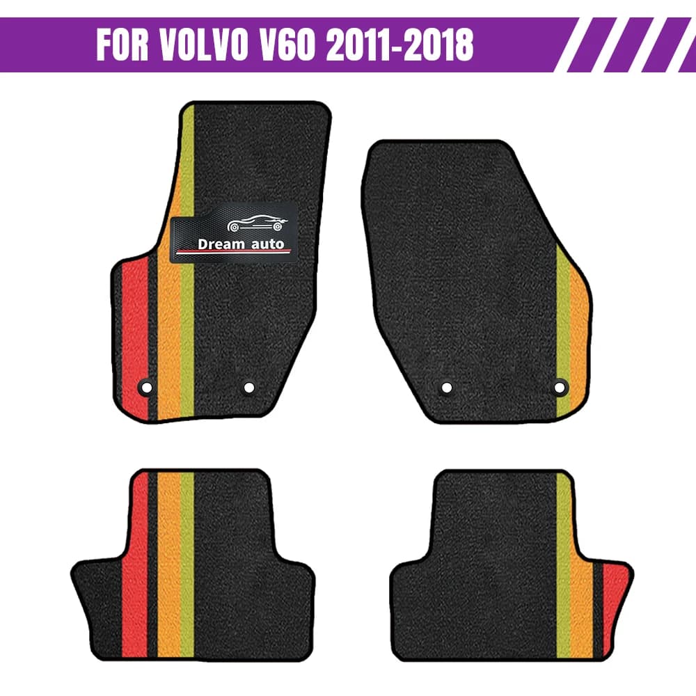 Car mats with buttons for Volvo V60 2011-2018 Car mats Car mats Car mats