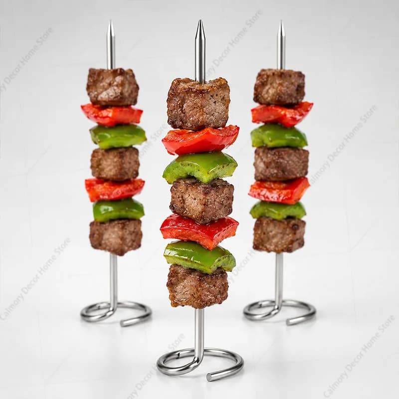 1/10pcs Food Grade 304 Stainless Steel Special Baking Needle Air Fryer Oven Vertical Grill Skewer Grill Universal Accessories