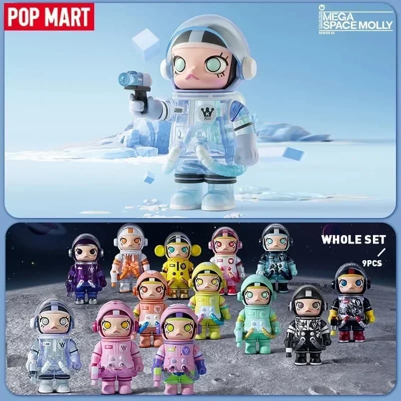 POP MART MEGA SPACE MOLLY Serie 02-B Blind Box - Statuette Anime Carine da Collezione, Ornamenti Misteriosi a Sorpresa