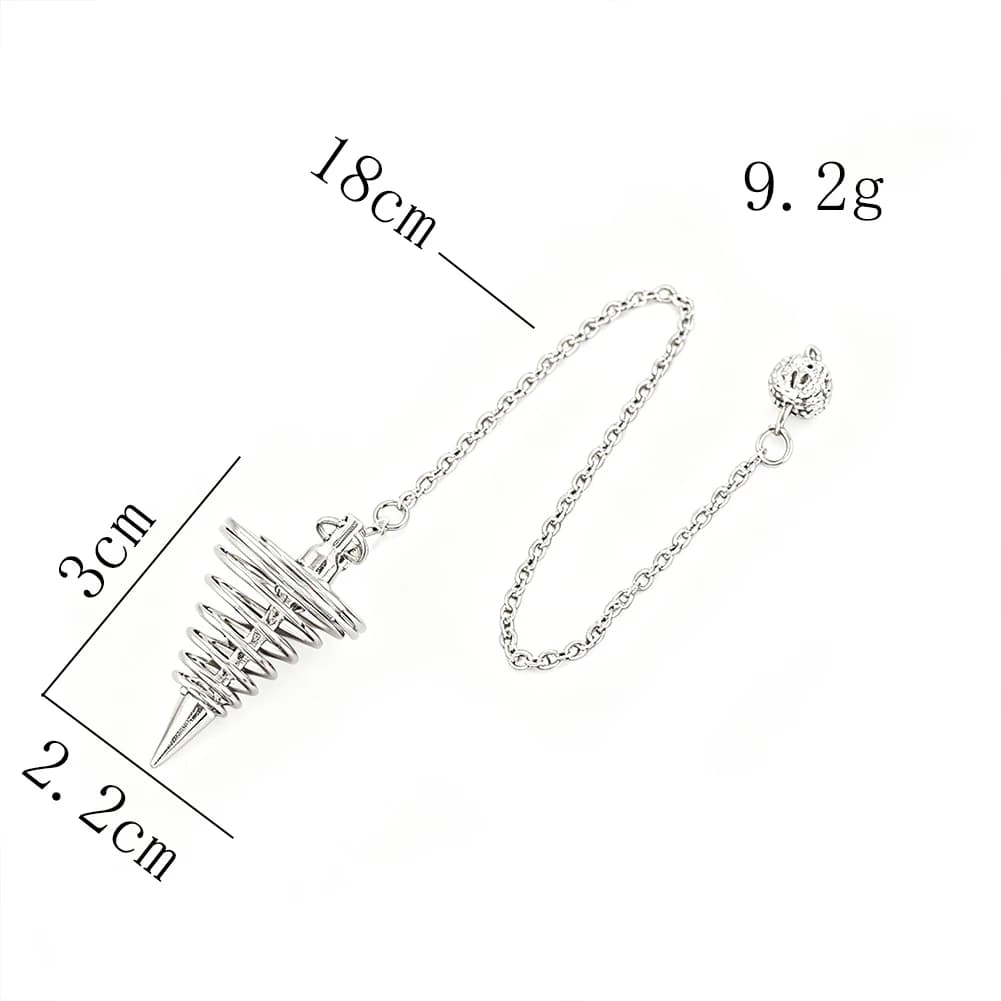 Metal Spiral Necklace Pendants Pendulum Design Gold Silver Style Stylish for Meditation Divination Fashion Jewelry Making Gifts