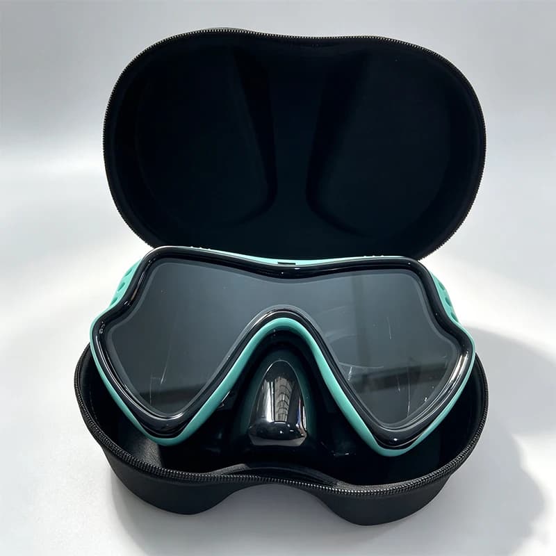 Adults Dry Snorkel Mask 180° Wide Tempered Glass Anti-Fog Soft Silicone For Beginner Travel Pool Beach Underwater Watching