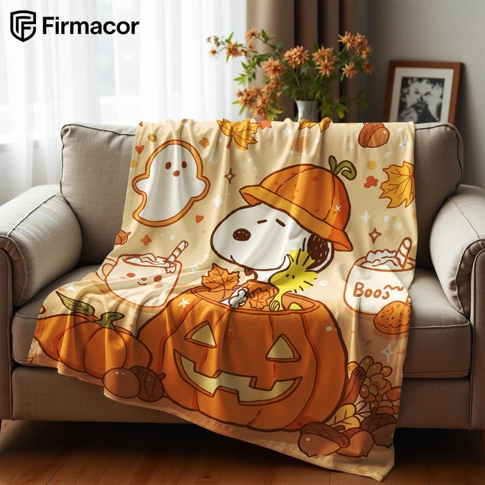 Halloween 2026 New Cute Snoopy Ultra Soft Sherpa Fleece Blanket Fluffy Warm Halloween Cozy Throw for Sofa Couch Gift All season