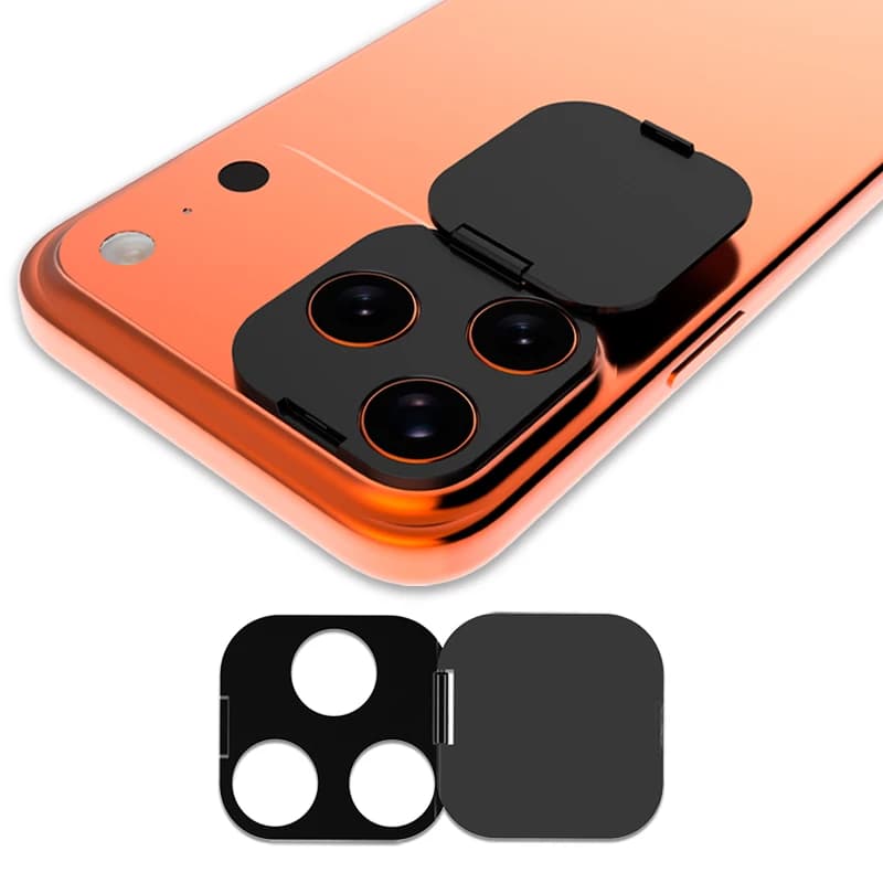 WebCam Cover Case for back lens for phone Plastic privacy protection Open Close Protective camera for iPhone 17 16 15 14 13 12 11 Pro Max