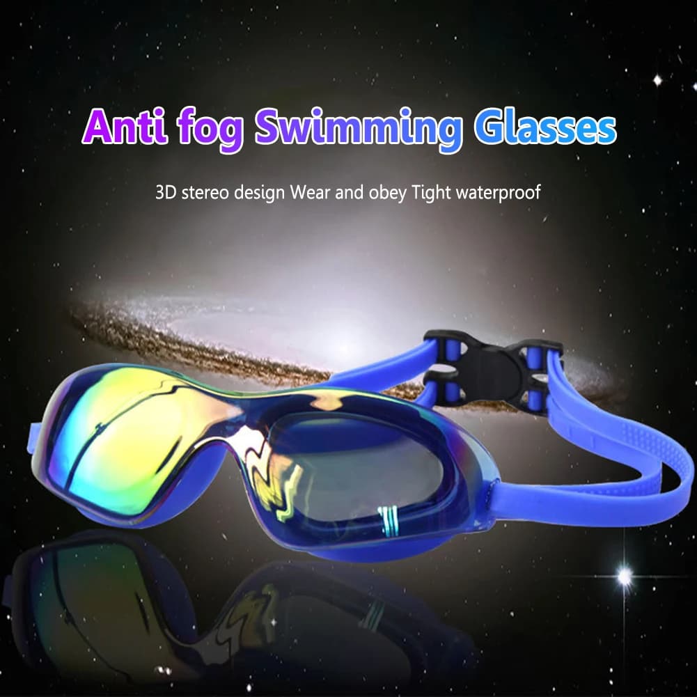 Galvanic Sub Glasses Adjustable Pool Glasses Running Glasses for Non Loss Swim for Women Men Young Kids