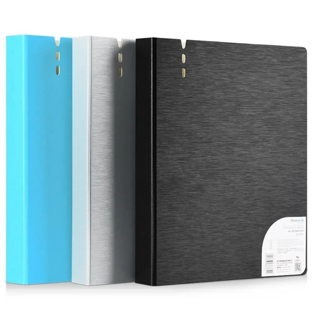 Nuove Cartelle Portadocumenti A4 in PP Impermeabili con 4 Fori, Raccoglitori a D per Documenti, Forniture Scolastiche