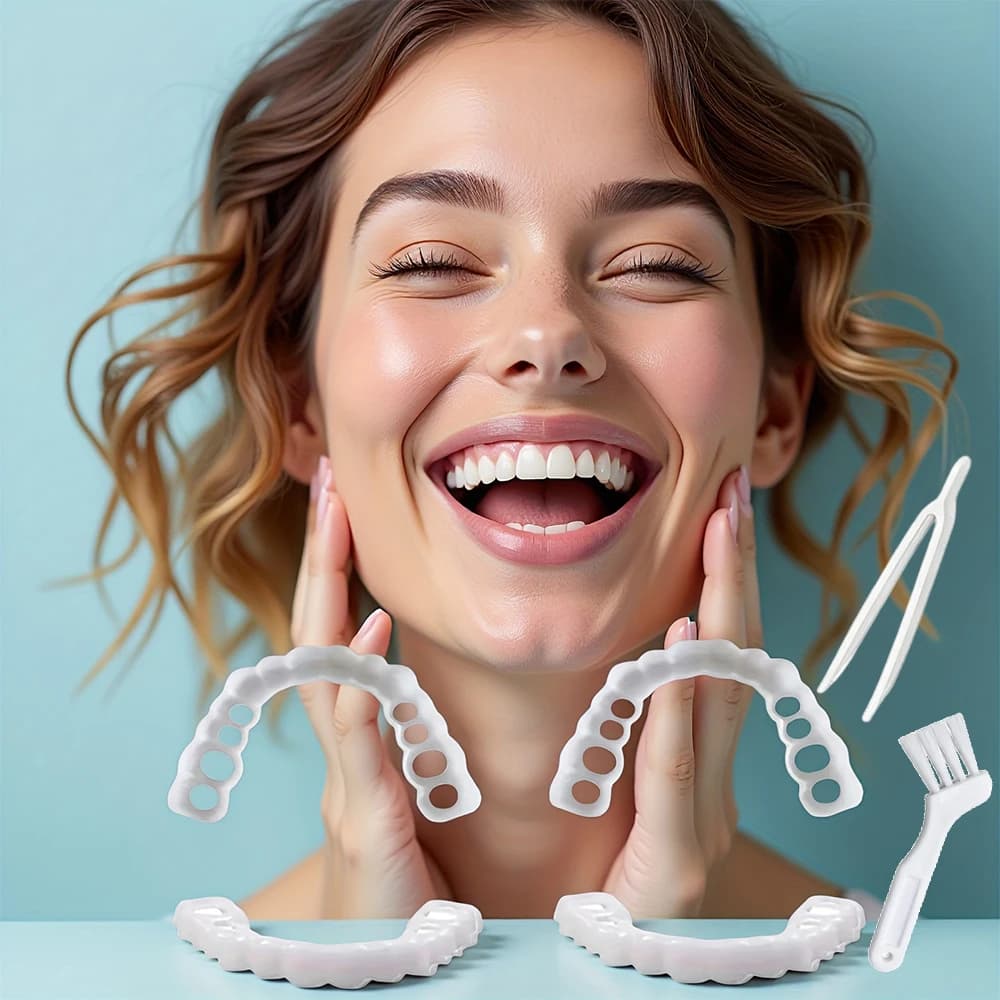 Faccette dentali premium per la festa della mamma, faccette sbiancanti riutilizzabili, elegante restyling del sorriso per H2931