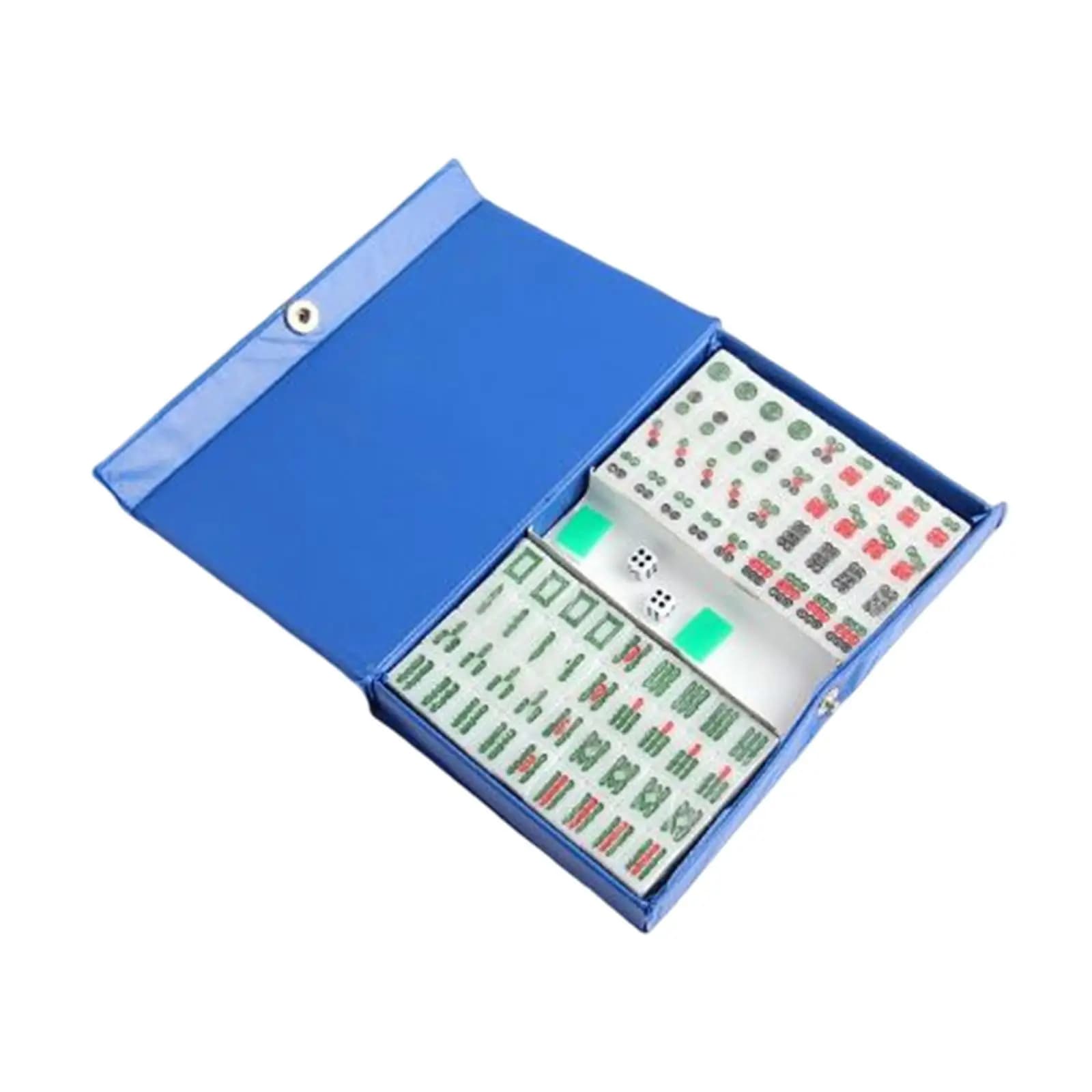 Gioco portatile di piastrelle per mini Mahjong cinese con scatola di immagazzinaggio per