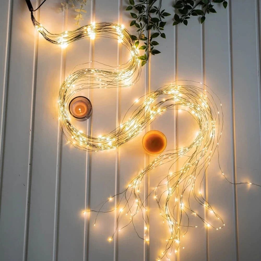 Stringa di fata a led natalizia Luci per decorazioni da giardino per esterni Luci per ghirlanda Decorazione di nozze impermeabile Casa personalizzata fai da te