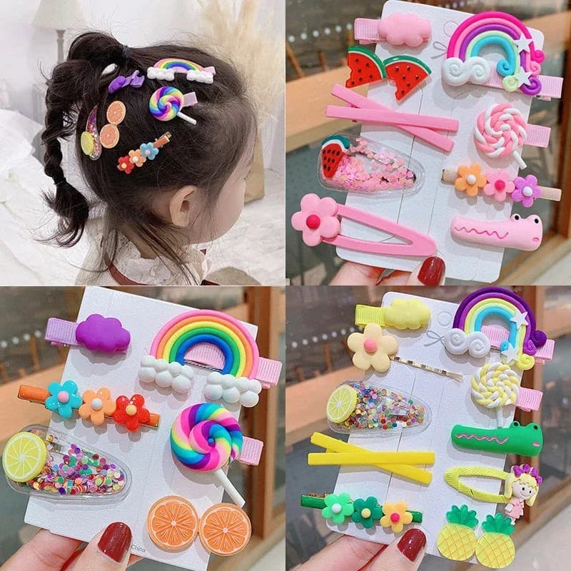 Cartoni animati Forcina Fermagli per capelli per bambini Frutta Fascia per capelli Simpatico fiocco Fiore Bambini Forcina Barrettes Copricapo Accessori per capelli per bambini
