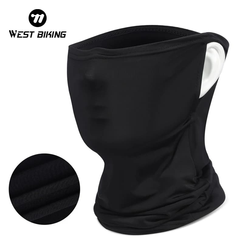 WEST BIKING traspirante estate ciclismo copricapo seta ghiaccio Anti UV copertura per il viso Sport all'aria aperta sciarpa da corsa antipolvere uomo donna maschera
