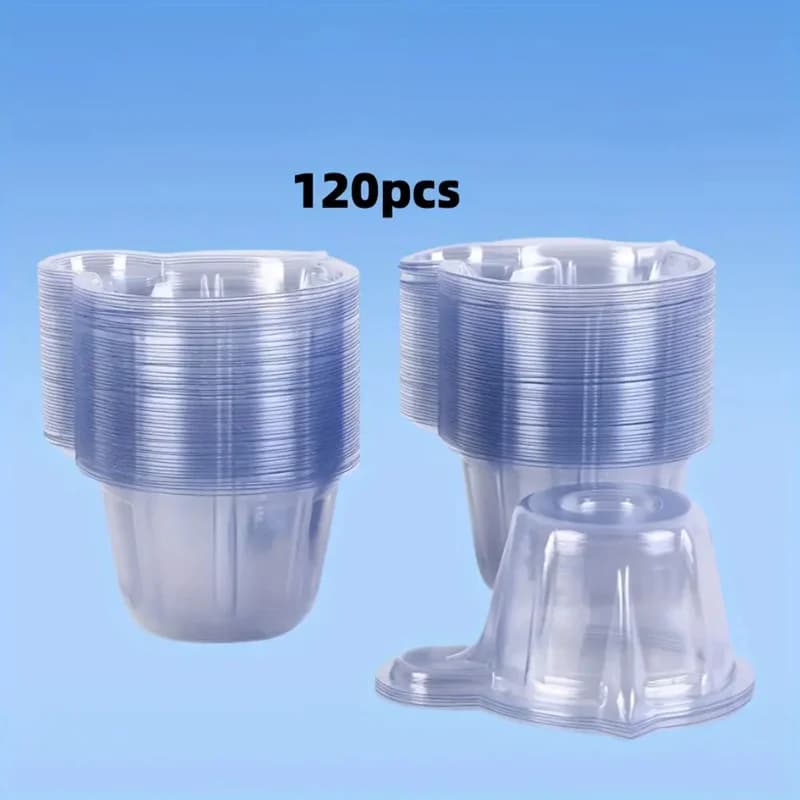 120 bicchieri di miscelazione in resina plastica trasparente, contenitore di erogazione cilindrico multifunzionale da 40 ml, per vernice, resina epossidica, realizzato a mano