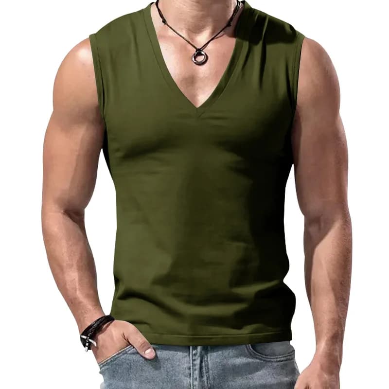 2026 Men's Summer Tight Tank Top Lightweight Cotton Breathable Quick Dry Vest, Sports Casual Pajamas Outdoor Sleeveless Shirt