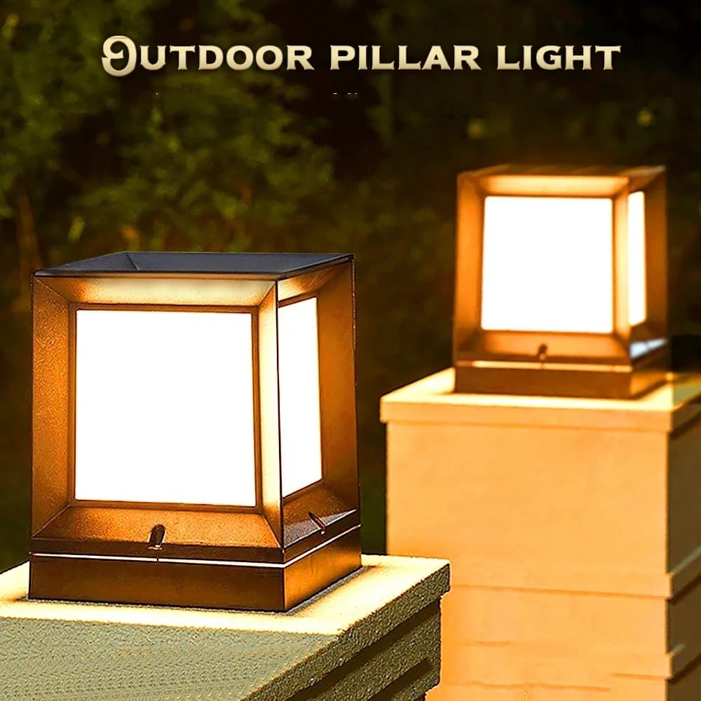 LED 220V Modern E27 Exterior Lamp for Columns and Pillars, IP54 Fence Lighting Waterproof