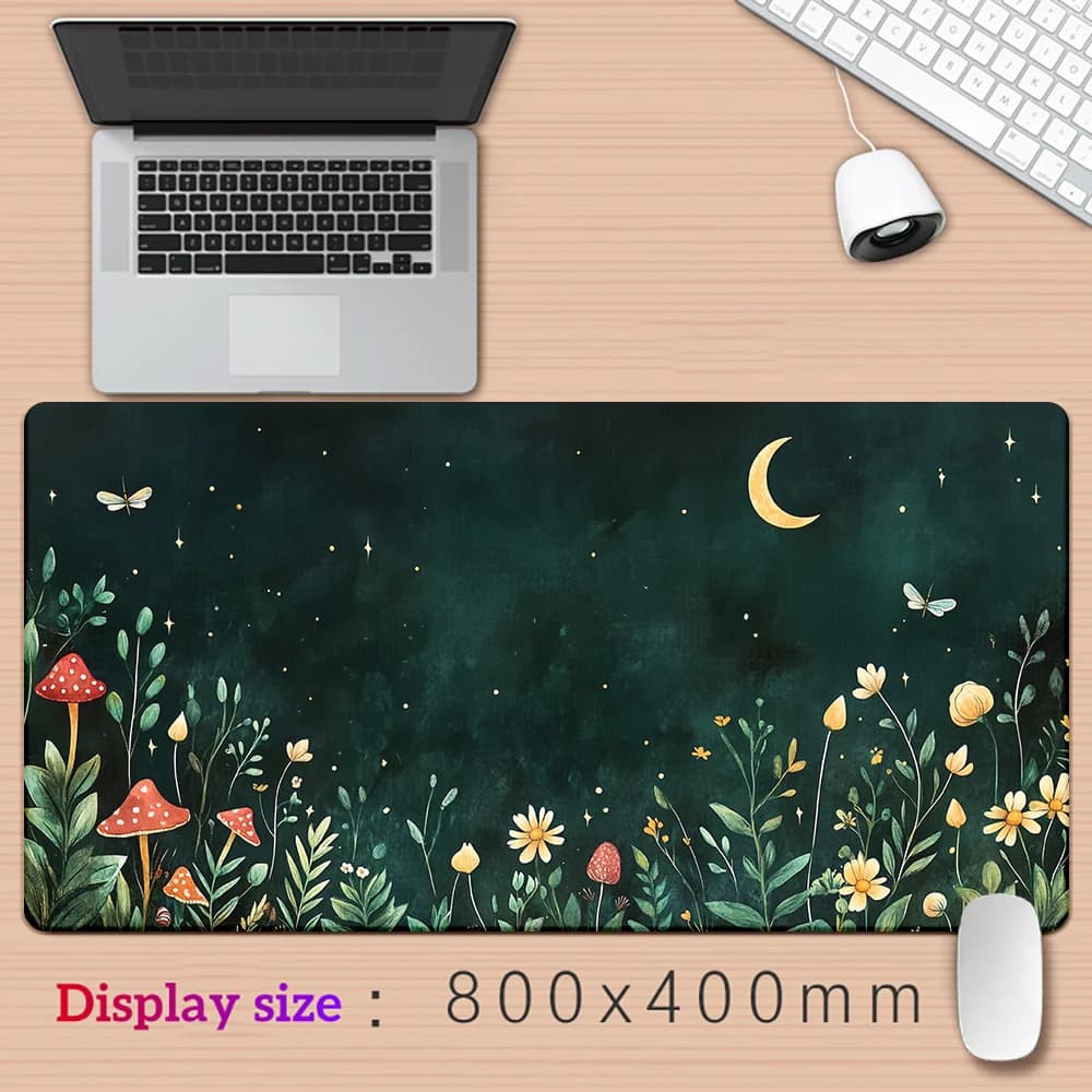 Tappetino per mouse da gioco Bohemian Floral, tappetino da scrivania in gomma antiscivolo per PC portatile