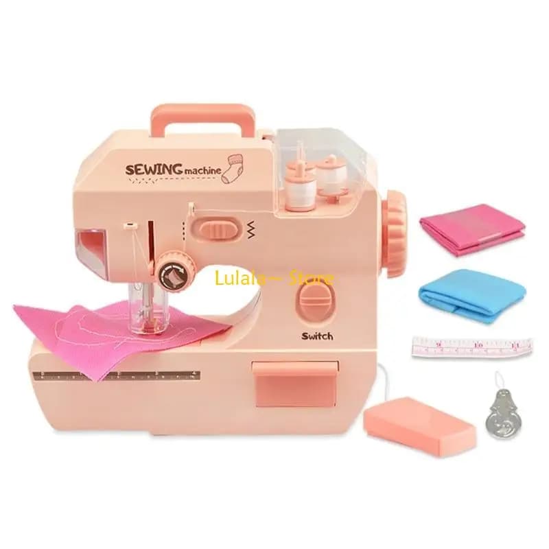 Y4QA Kids Sewing Machine Electric Small Educational Toy for 3+ Years Old Girls