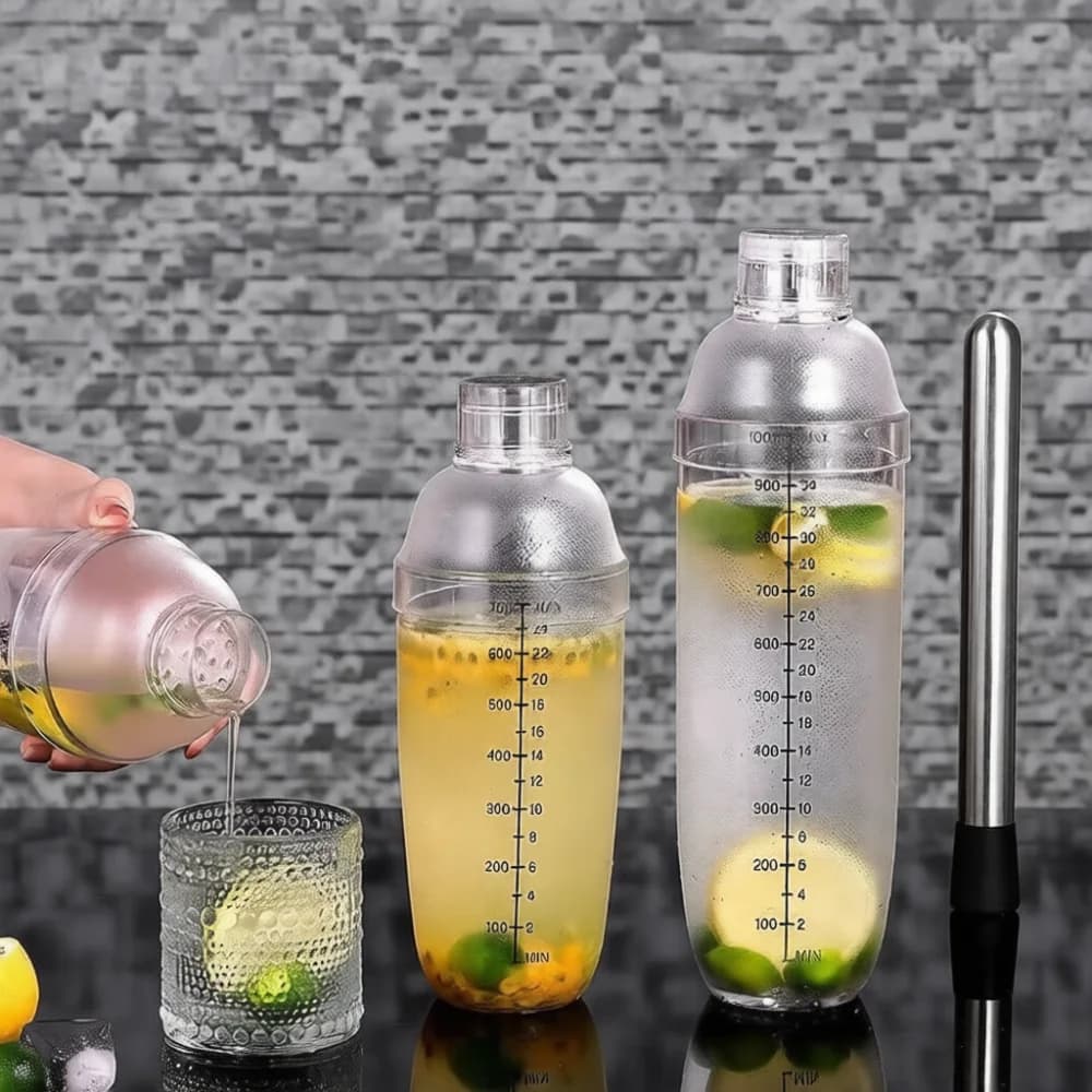 Bartender Cocktail Shaker Manual Fruit Muddler Tool Kit Kitchen Bar Supplies For Home Drink Mixing And Stirring