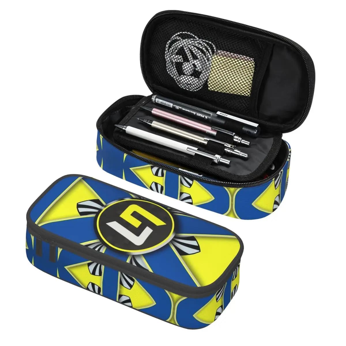 Custom British Lando Norris Racing Driver Pencil Case for Boy Girl Large Storage Pen Bag Box School Supplies