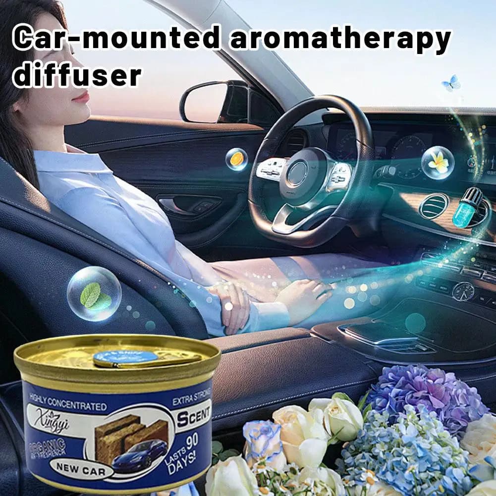 Wooden Car Aroma Diffuser New Car Deodorizer Fiber Air Freshener with Canned Coffee Scent Best Seller for Automotive Interior