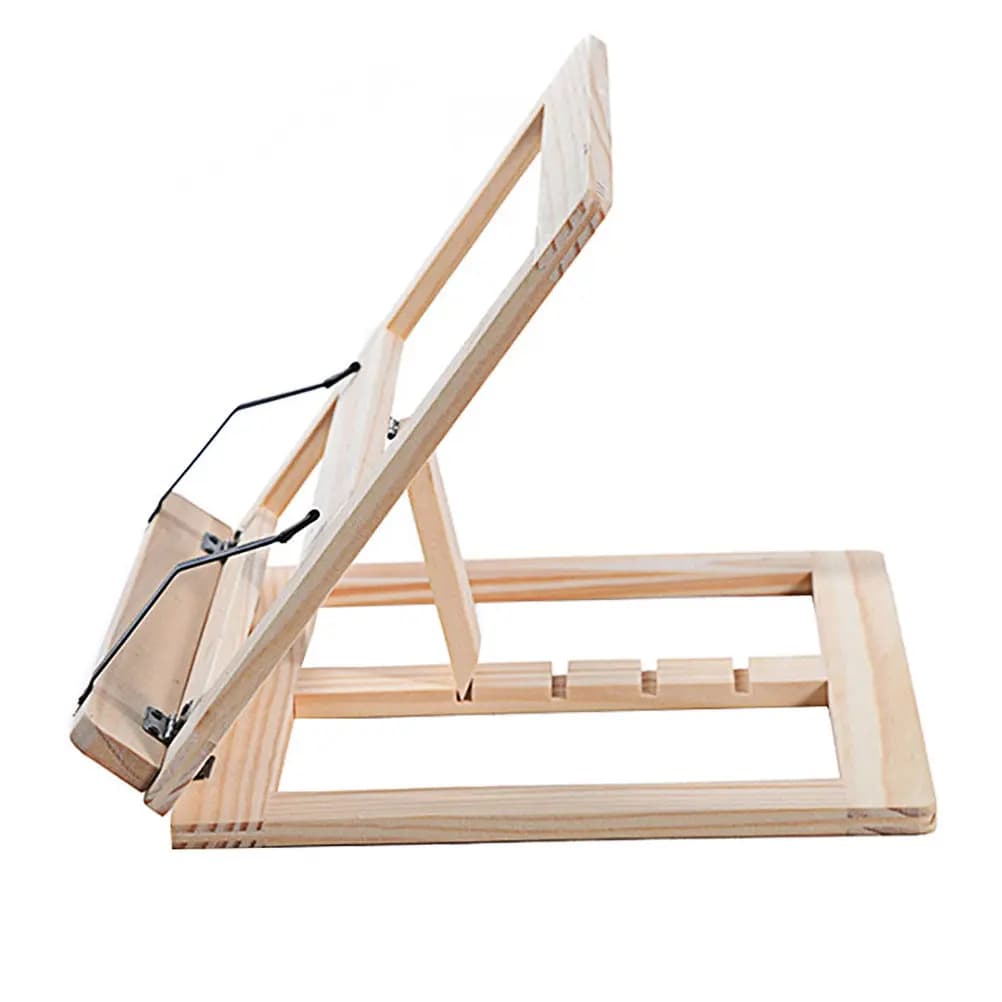 1Pcs Foldable Wooden Book Stand Reading Holder for Books Magazines Painting Papers Laptops Documents Desk Table Sofa Bed Dorm