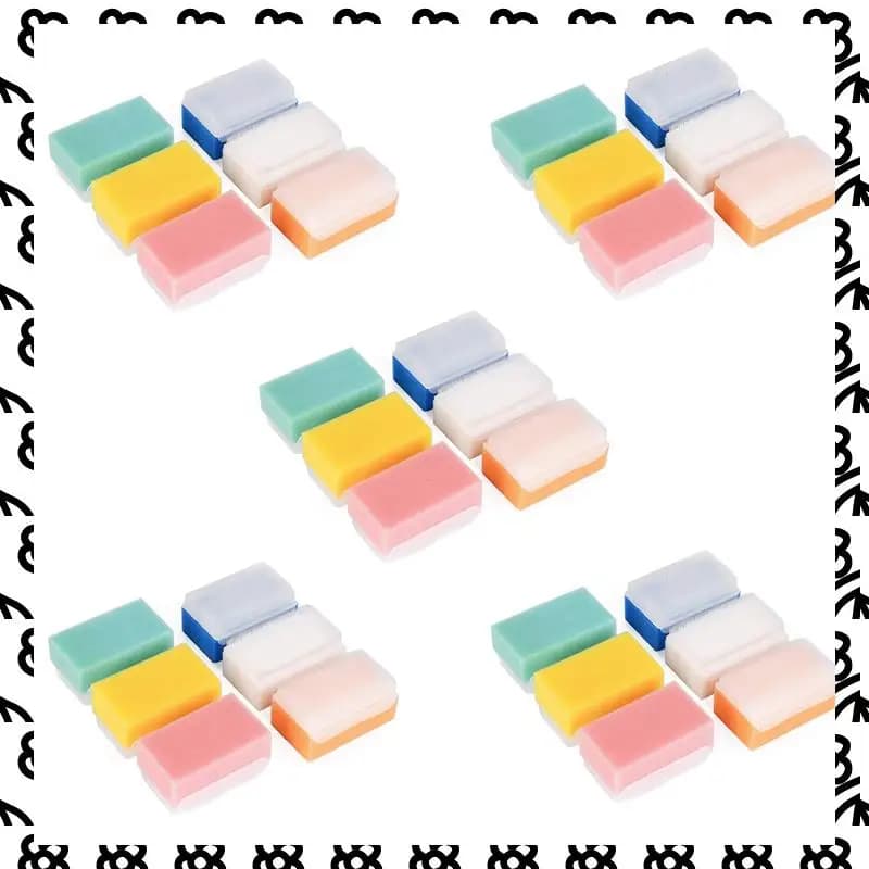 A07I Baby Bath Sponge (30 Pieces) Soft Foam Washer With Cradle Cap Brush Body,Hair And Scalp Clean Gentle Baby Sensory Brush