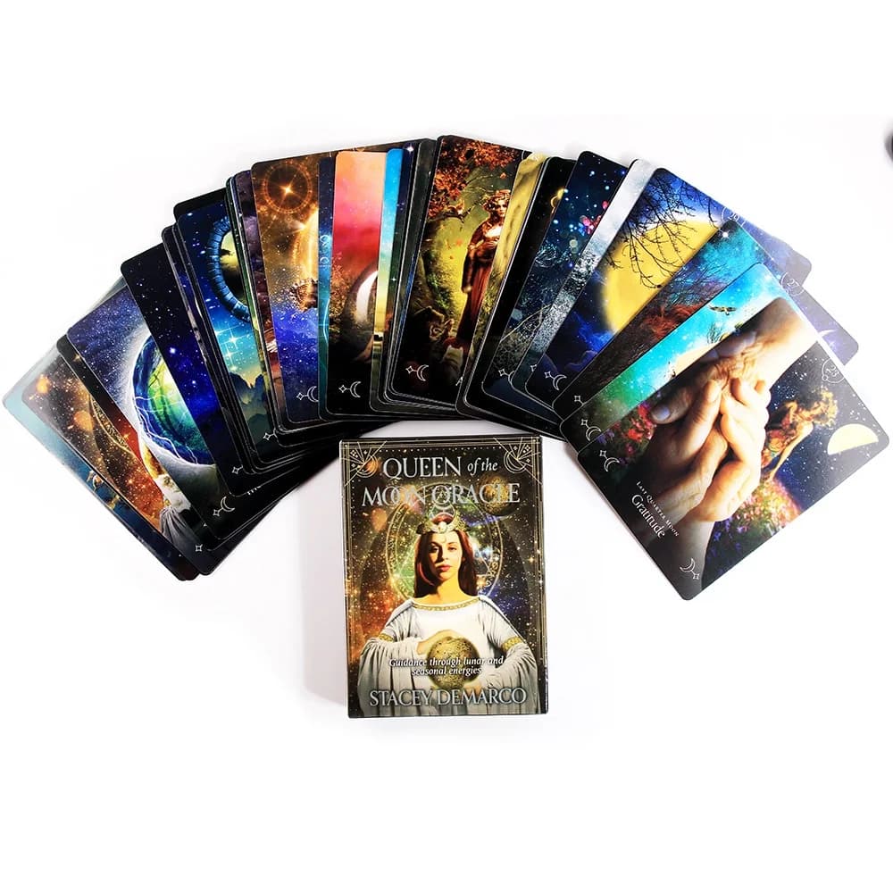 Carte dei tarocchi dell'oracolo della Regina della Luna Gioco di predizione della fortuna Carte Divinazione Fate Party Gioco da tavolo per famiglie
