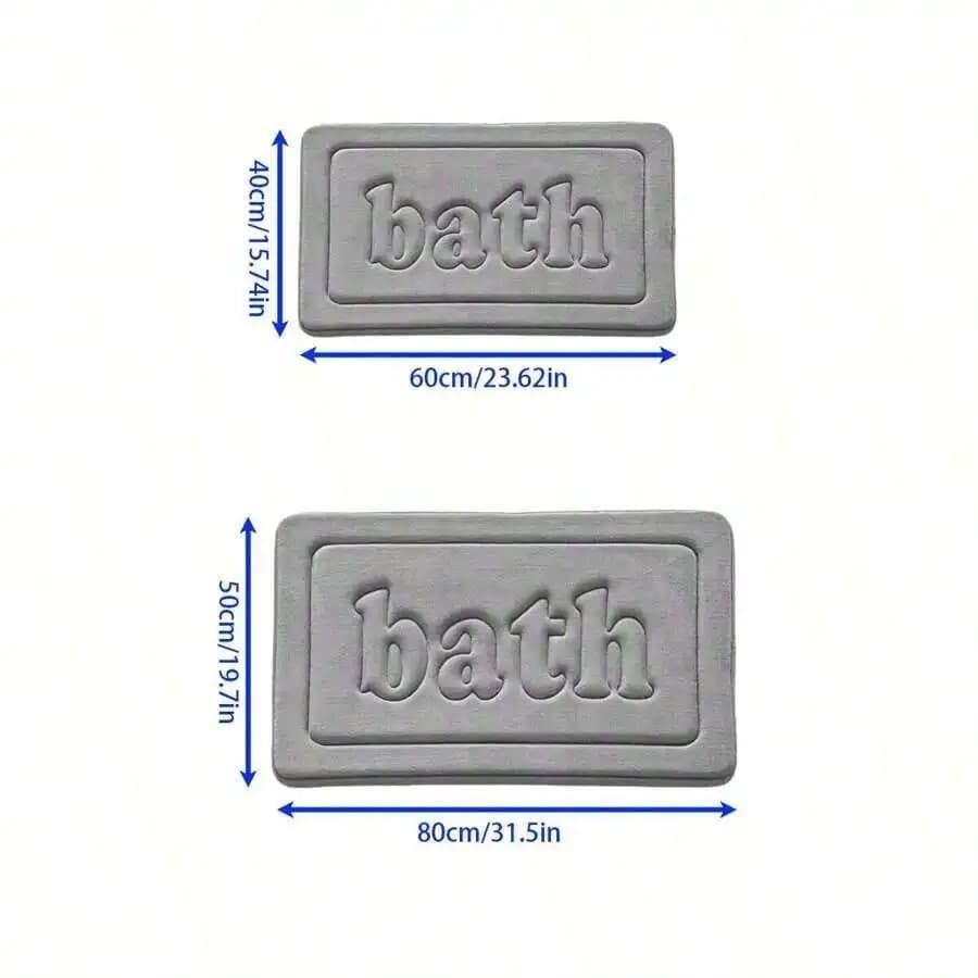 Bath Mat Memory Foam Slip Resistant Absorbent Bathroom Rug Door Mat Home Decor