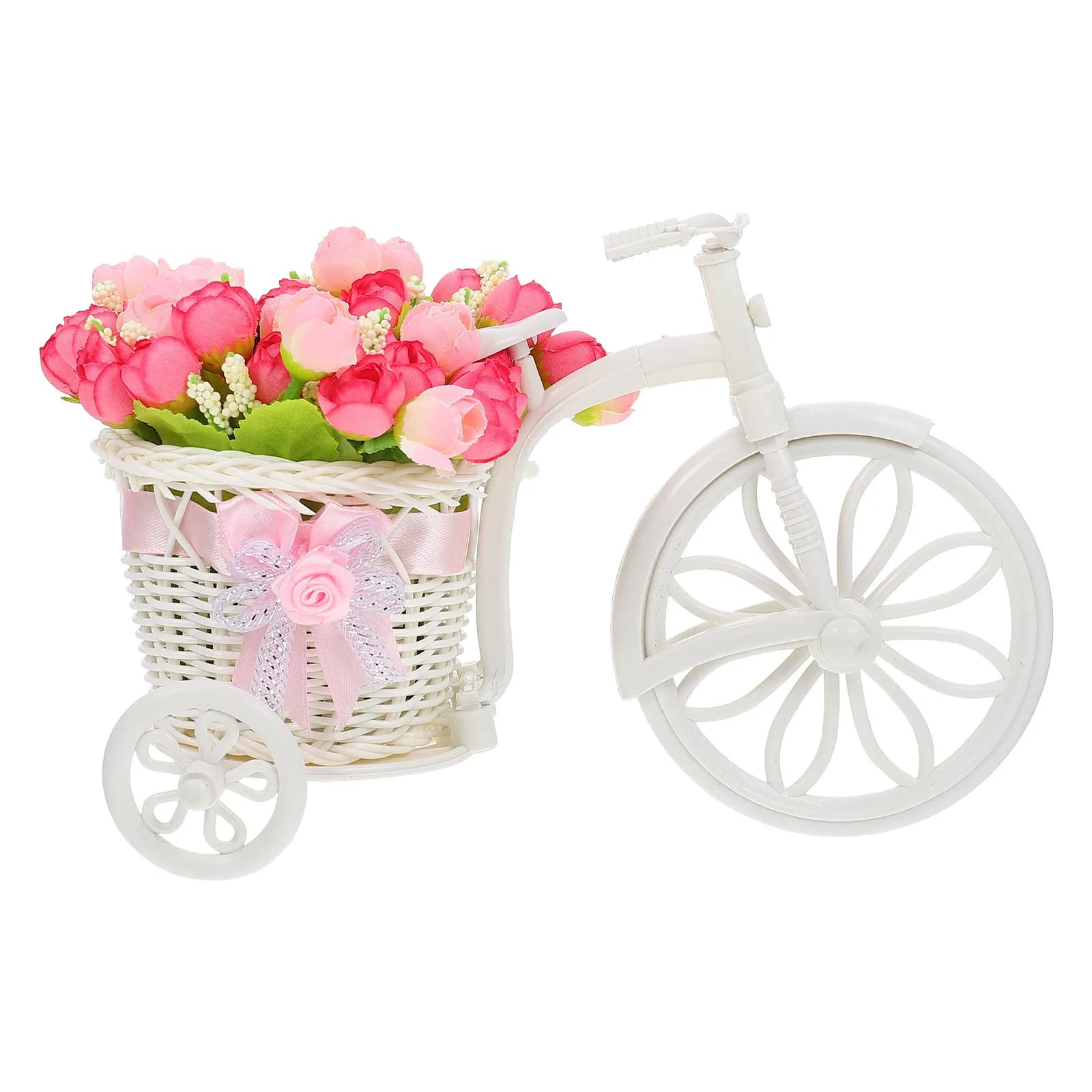 1 Piece Bicycle Shaped Wall Holder, Creative Artificial Plant Support, Home and Office Decoration Desk Ornament