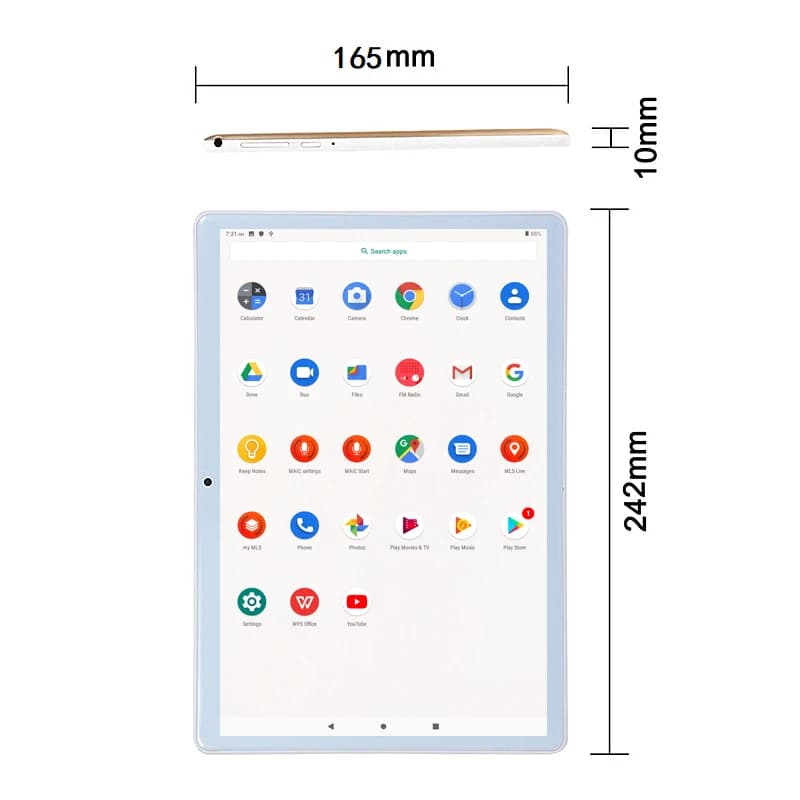 New Tablet PC 2026 Octa Core 10.1" with Call 4G, 3GB RAM 32GB ROM, Android 9.0, CPU MTK9863, Display IPS 1280*800, Type-C