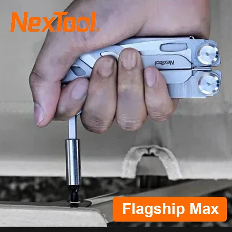 NexTool Flagship Max 14 in 1 Multiutensile EDC, Pinze Aggiornate con Coltello 80Cr14Mov, Multitool Pieghevole con Forbici Grandi per Campeggio all'Aperto