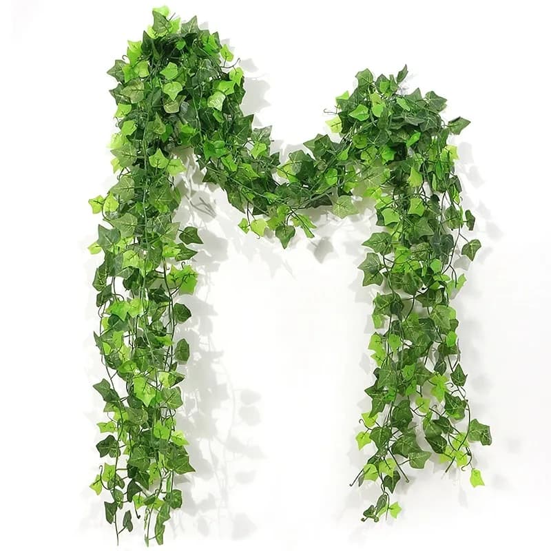 Artificial Plant Pendant 210CM, Fin edera leaves garland, Garden Decoration, Recination, Exterior, Wall, Wedding, House, Feast