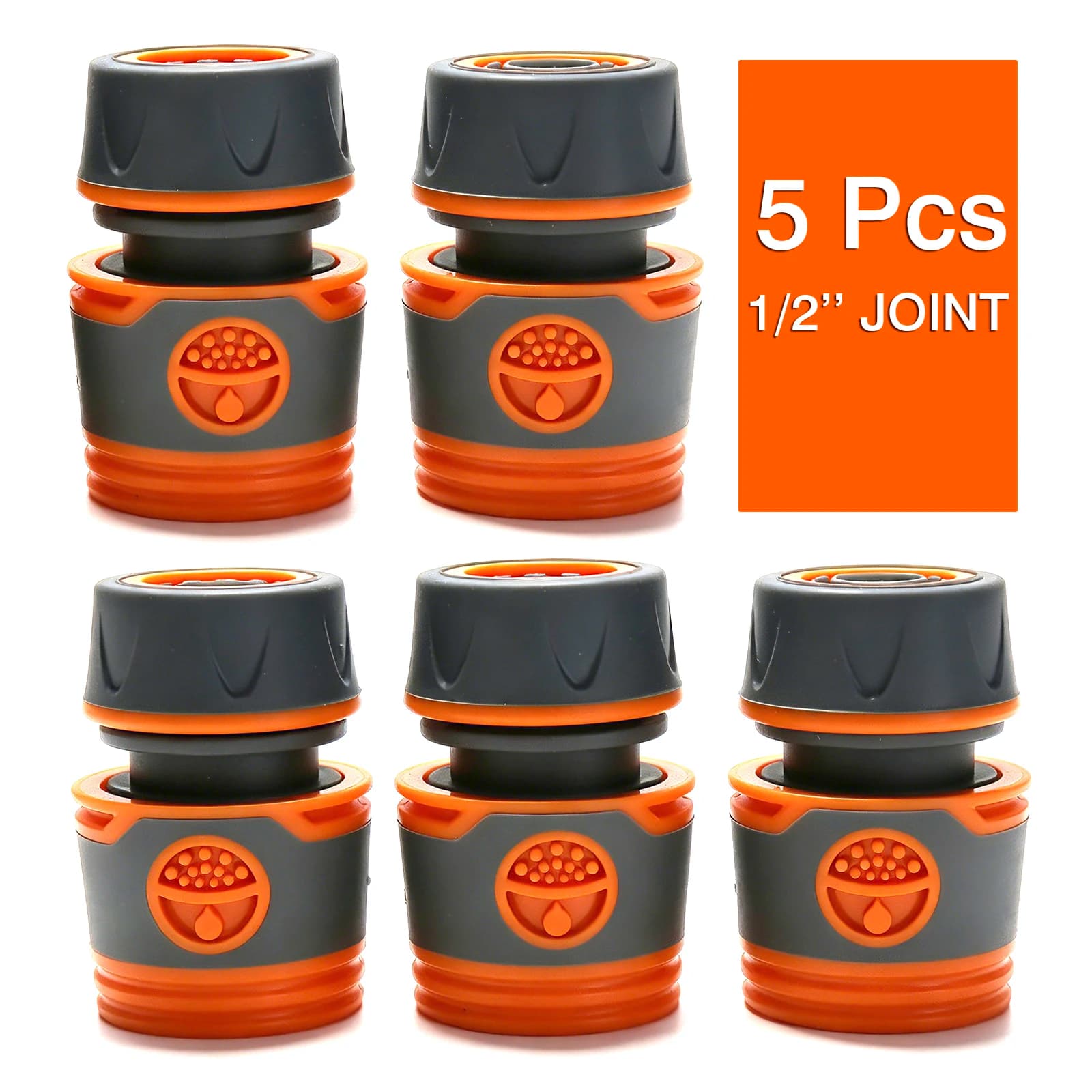 5PCS 1/2" Garden Hose Quick Connector for Repair Extender Water Tube Joint 12mm 16mm Irrigation Pipe Coupling Adapter