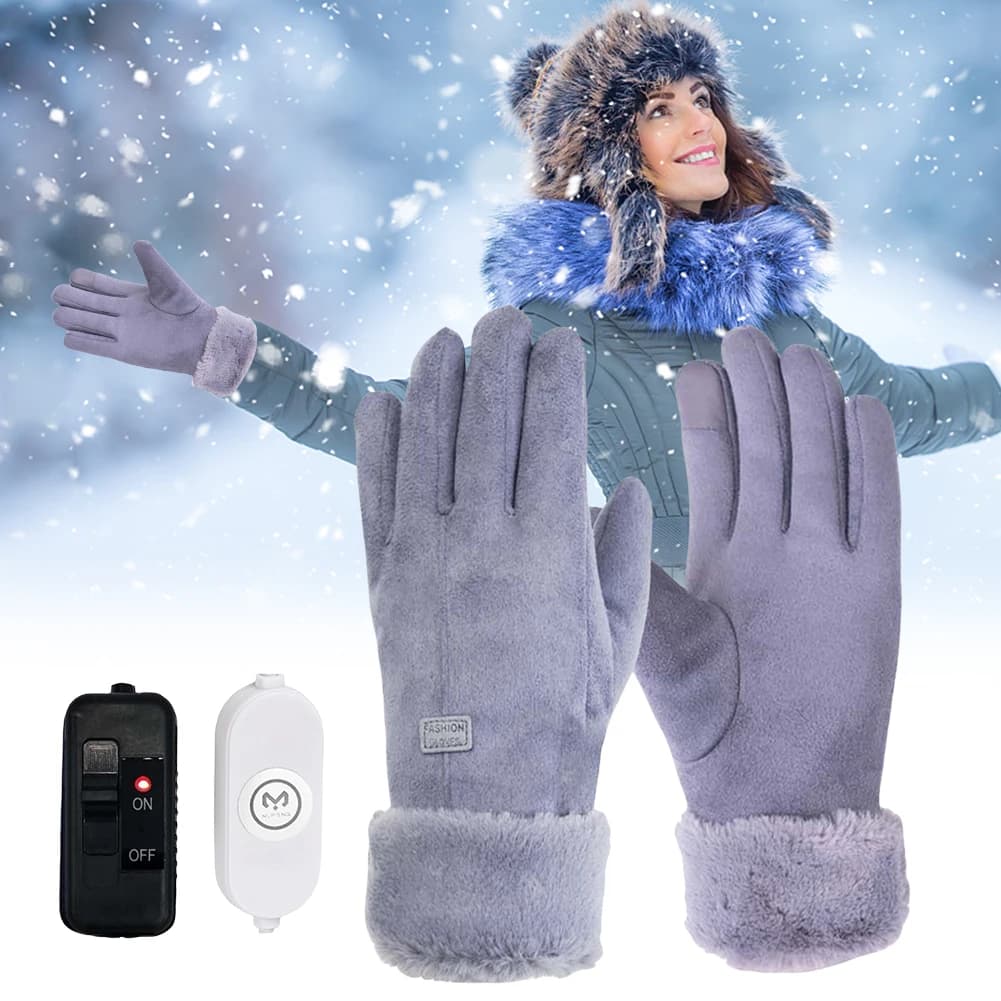 Hot Electric Gloves Winter Thermal Cycling Gloves with 3-speed adjustment Race riding gloves for windproof motorcycle Touch screen