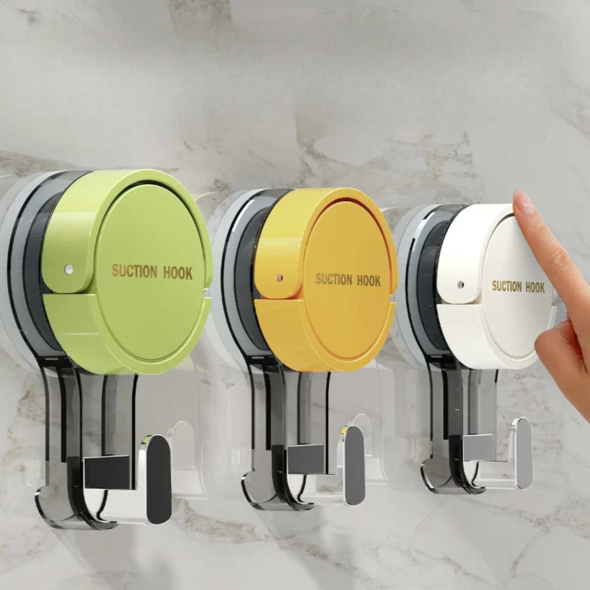 Suction cup hook, vacuum strong, traceless storage, no punching, adhesive hook, household bathroom, kitchen door, bathroom hook