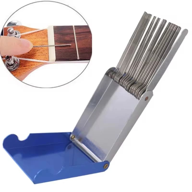Chitarra Dado Sella Lucidatura Rettifica Lime per chitarra Kit di file per scanalatura fai-da-te Set Kit di file per chitarra Set Strumento per liutaio a doppio taglio