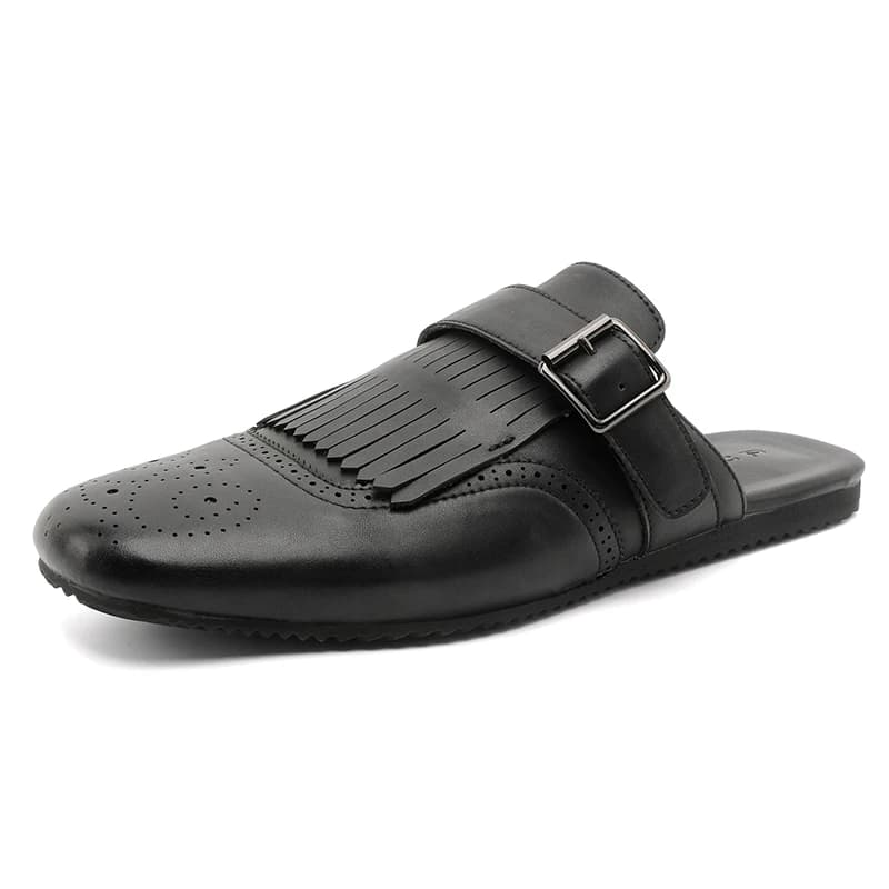 Mocassini con Nappine per Uomo, Scarpe Casual in Pelle, Pantofole Chiusure, Sandali Senza Tallone, Scarpe Basse Slip-On
