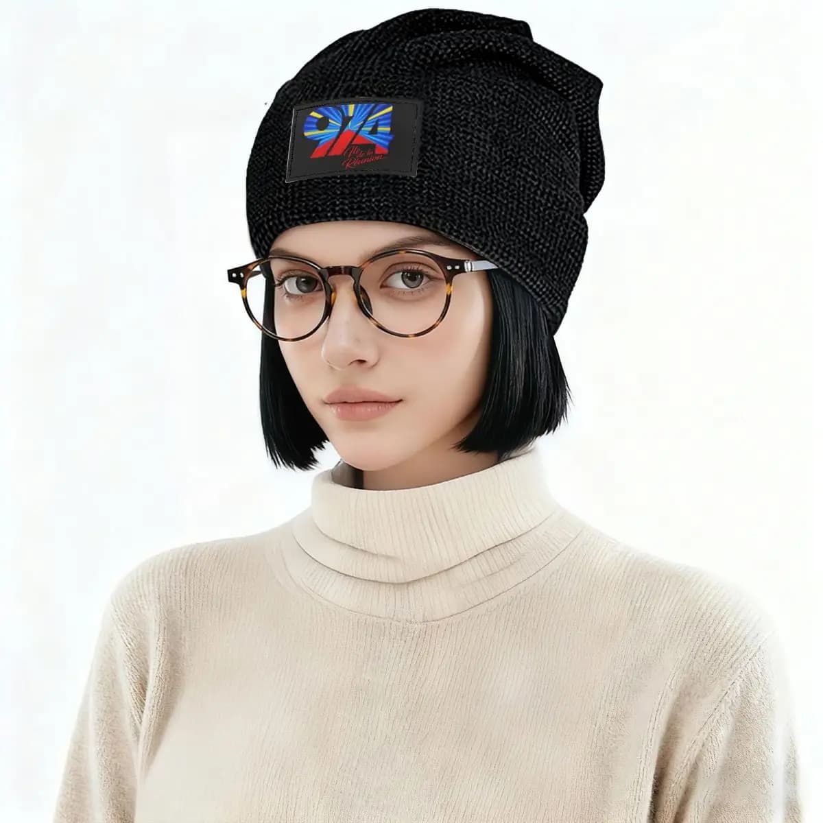 974 Reunion Island Flag Skullies Beanies Hats Warm Autumn Winter Outdoor Cap Fleece-Lined Bonnet Caps for Unisex Adult
