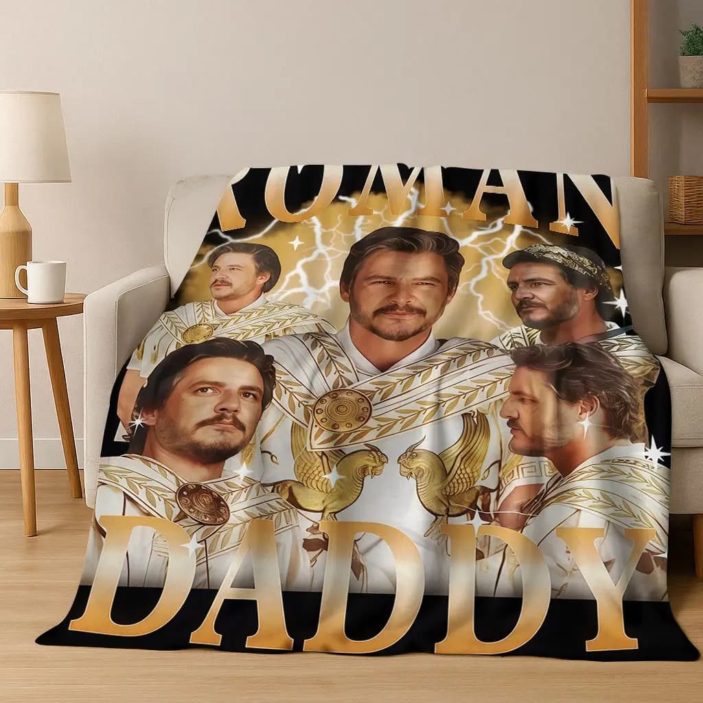 Coperta in flanella 3D Jose Pedro Balmaceda Pascal Star Coperta morbida e calda per camera da letto Soggiorno Letto Viaggio Campeggio Picnic Regalo