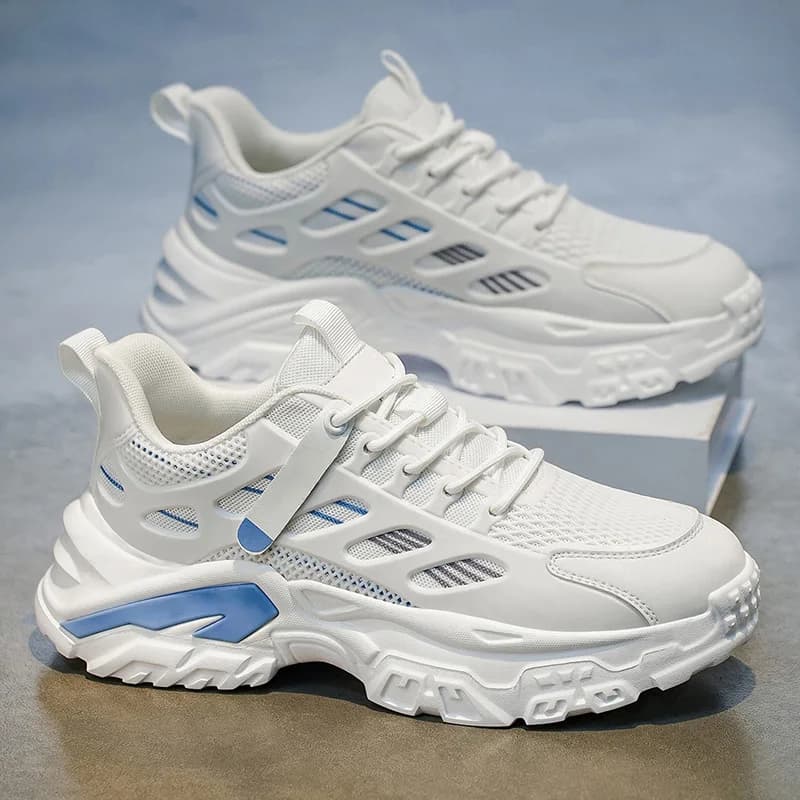 Men casual sports shoes breathable in net, summer shoes with non-slip soft sole, outdoor running shoes, fashionable student shoes, trendy urban shoes