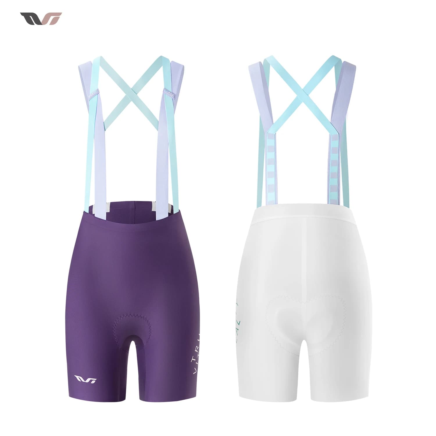 ROCKBROS TVI Pantaloncini con bretelle da ciclismo femminili Pantaloncini con bretelle elastici e traspiranti leggeri Comodo cuscino imbottito Pantaloncini da ciclismo da donna